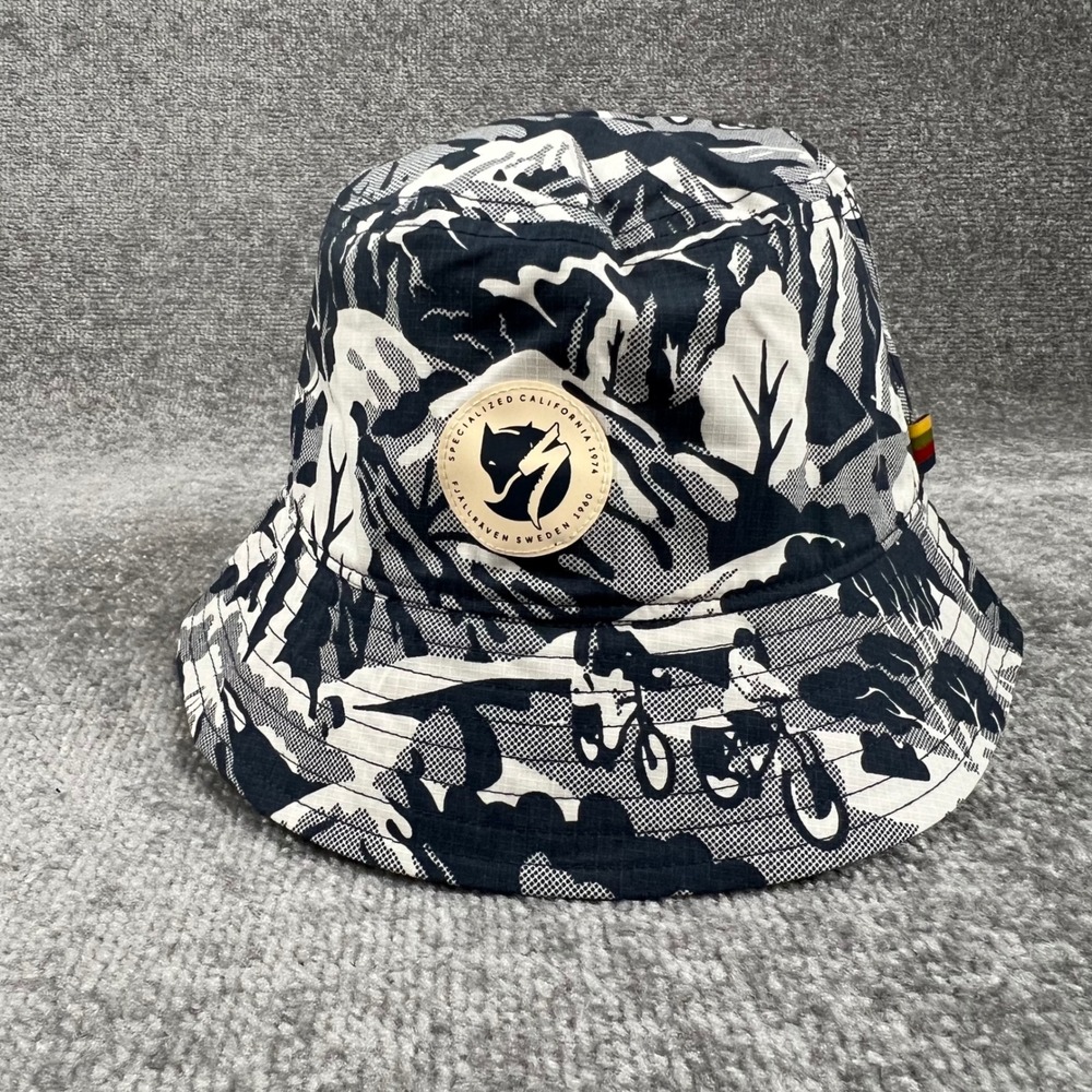 Fjallraven Specialized S/F Bucket Hat Navy White Landscape Print 22004 S/M